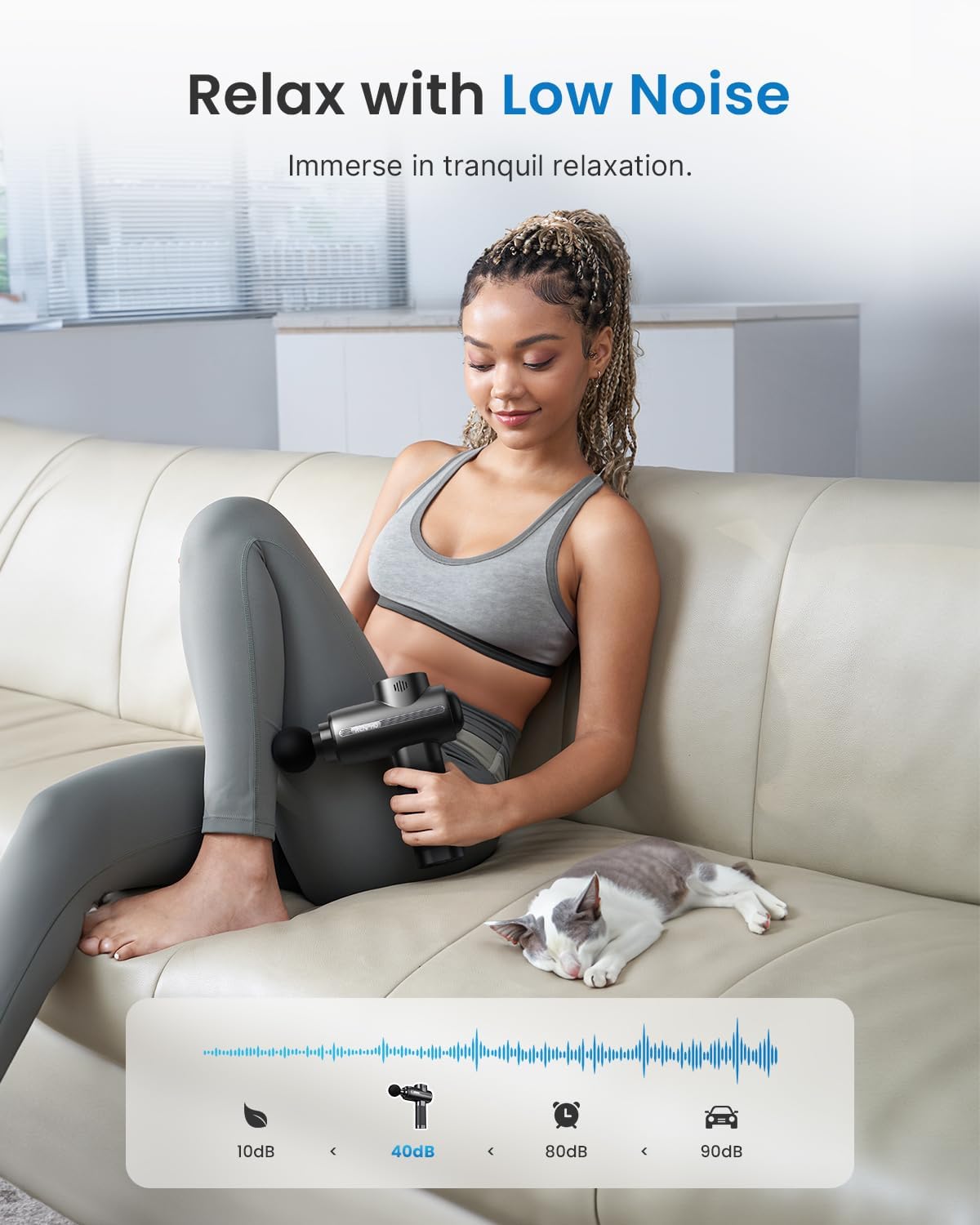 RENPHO Active 2 Massage Gun Deep Tissue, Fathers Day Dad Gifts, Percussion Handheld Neck Massager FSA Eligible, Electric Mini Back Massagers with Carry Case for Athletes Men Women, HSA