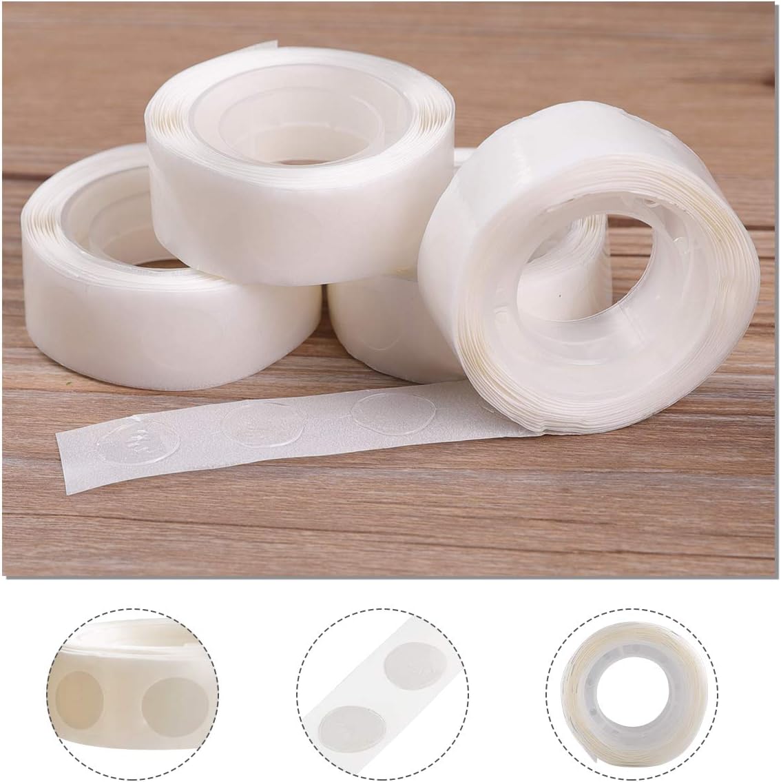 1000pcs Glue Point Clear Balloon Glue Removable Adhesive Dots Double Sided Dots of Glue Tape for Balloons Craft Glue Points Dots Sticky Dots or Wedding Decoration