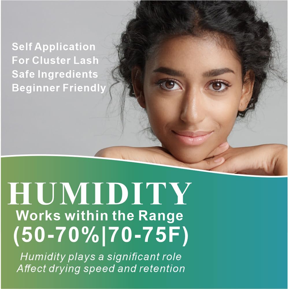 Lash Cluster Glue Waterproof, DIY Lash Extension Glue Sensitive Eyes,Individual Lash, DIY at Home, No Fumes, Last 2-3 Weeks, for Self Application or Salon Professionals 5ml