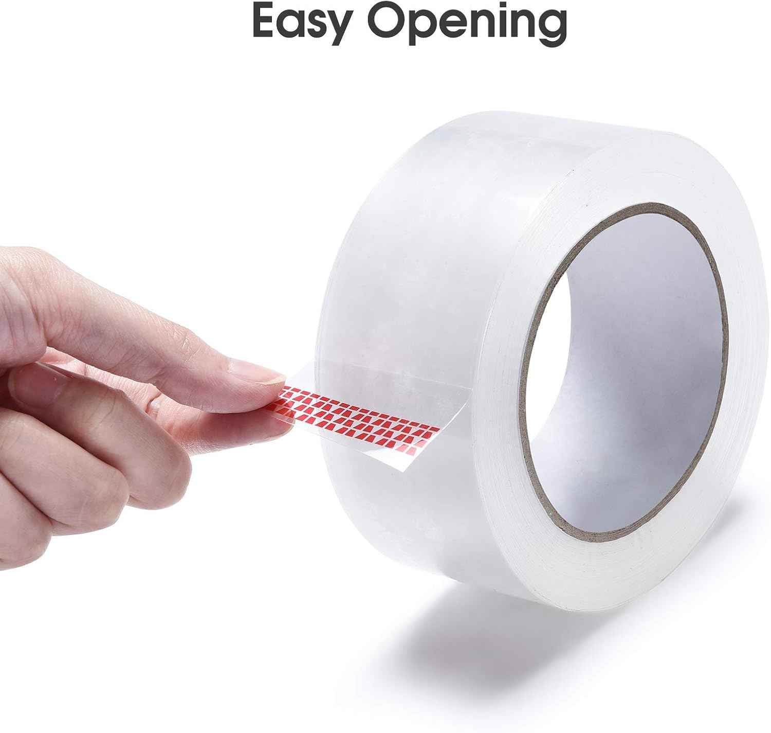 Pacific Mailer Clear Packing Tape, Packaging Tape for Shipping Packaging Moving Sealing, 3 Inch Wide, 2.0mil Thickness, 110 Yard Per Roll [Pack of 12 Rolls]