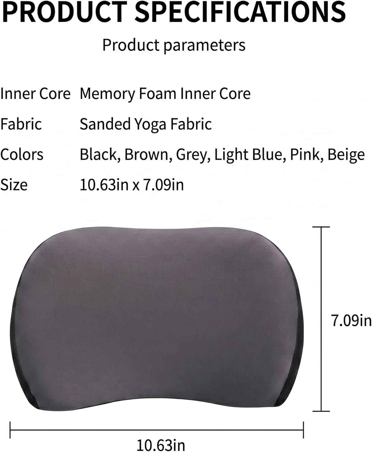 Truck Seat Cushion and Headrest 2 in 1 Set for Truck Drivers Coccyx Sciatica Pain Relief with Adjustable Strap Washable Non Slip Memory Foam Ergonomic Cushion for Back Support Long Driving Semi Truck