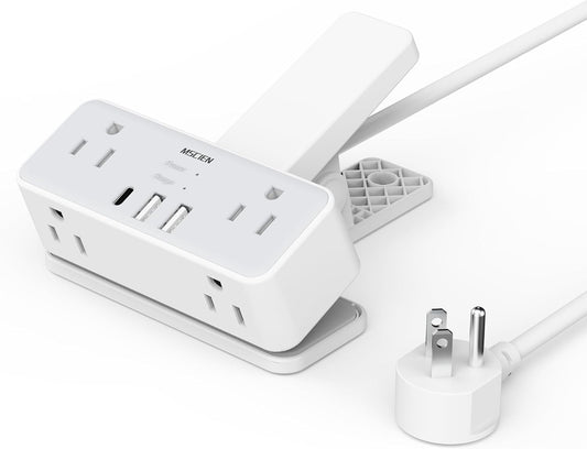 Desk Clamp Power Strip with USB Ports, Mscien 6 FT Extension Cord with Multiple Outlets, Surge Protector Power Strip with 6 Outlet & 3 USB(1 USB C), Desk Mount Edge Extension Cord for Home Office
