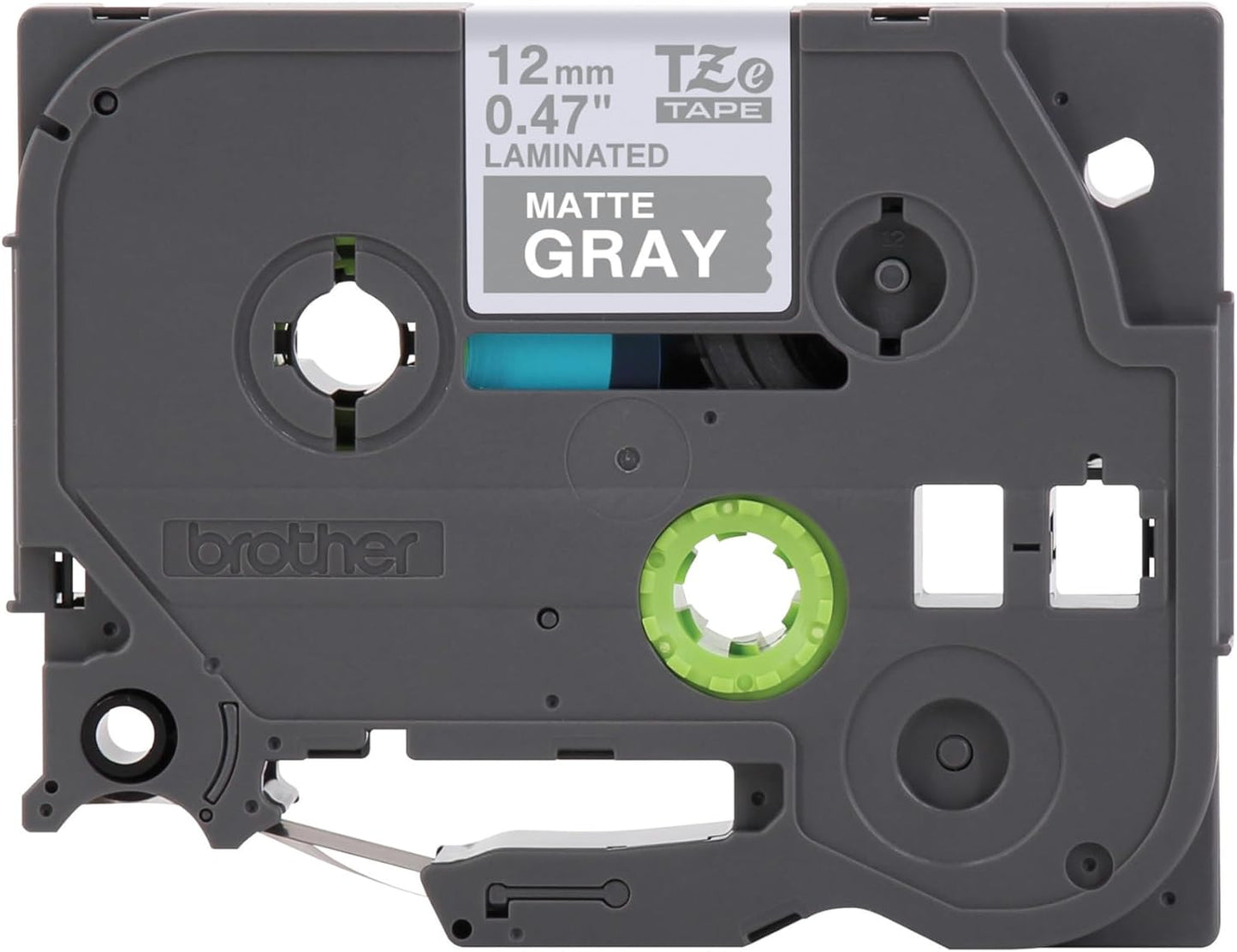 Brother Genuine P-Touch TZe, White Print on Gray Label Tape (TZeML35), Premium Matte Laminated,1in x 26.2ft (24mm x 8m), for Select P-Touch Label Makers, for Crafts, Home Office, Small Business
