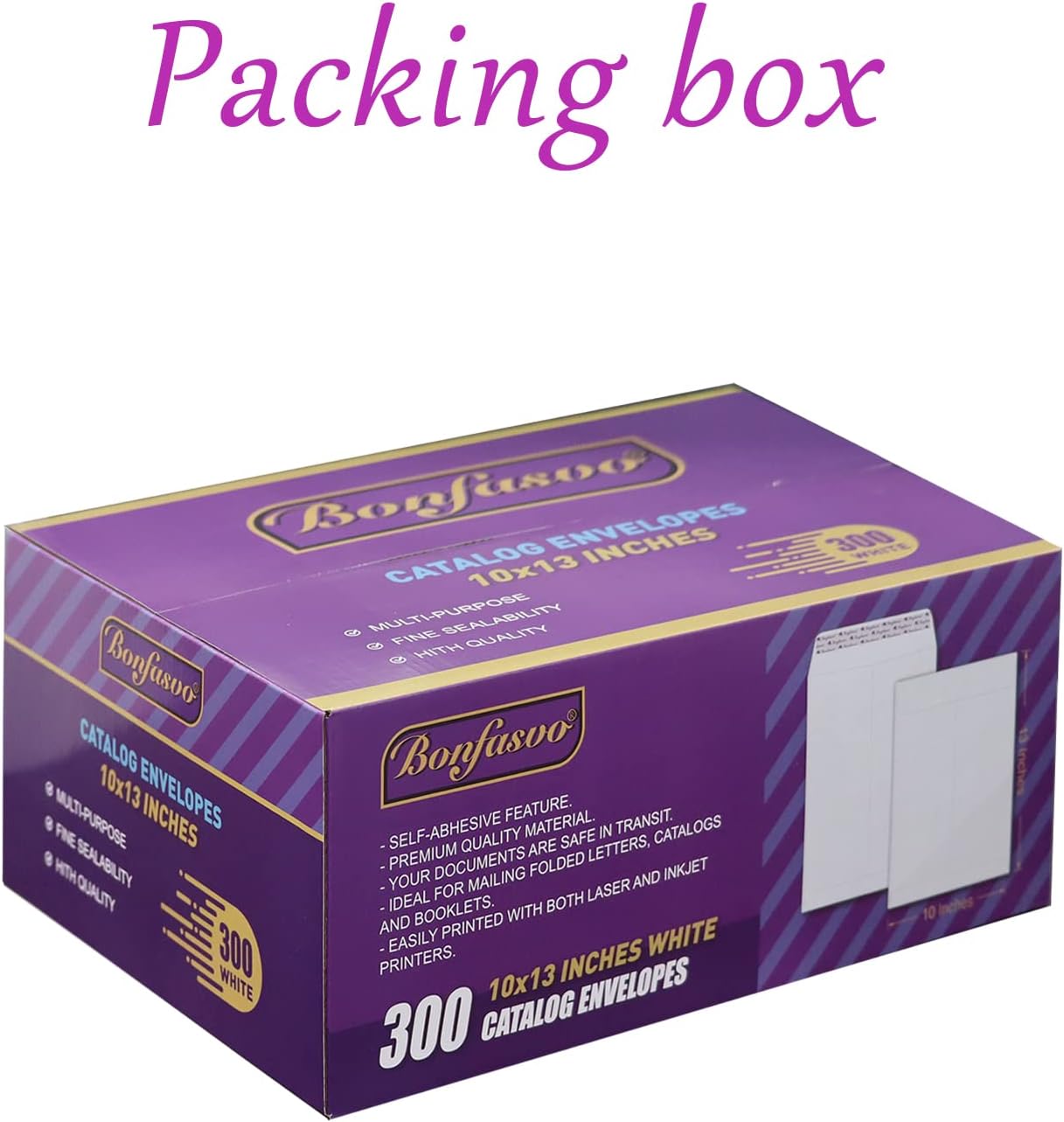 300 Pack 10x13 White Catalog Envelopes Peel & Seal Security Mailing Envelopes 120GSM Kraft Paper self Seal Envelopes for Invitations Papers Photos Documents Pictures Papers Files - Lumora Desk
