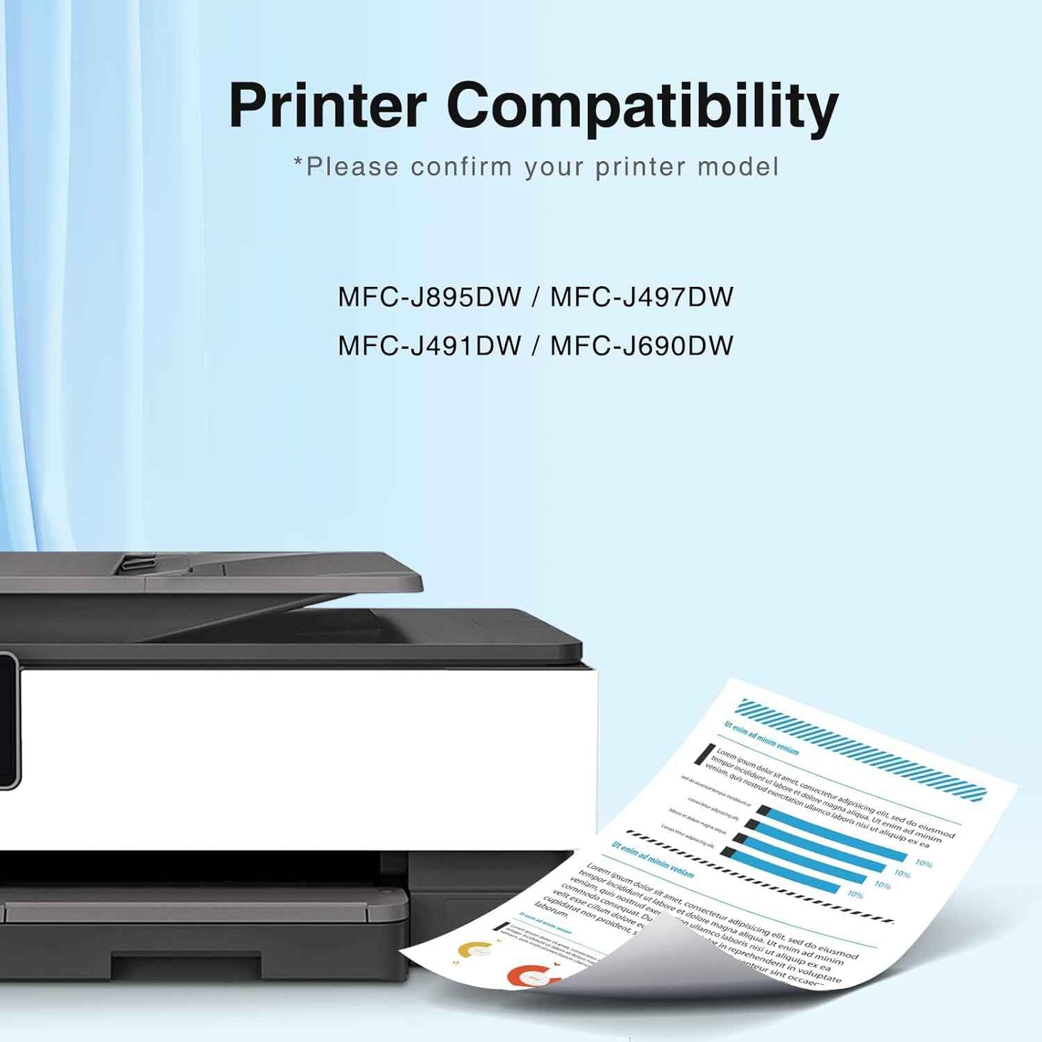 LC3013 Ink Cartridges BK/C/M/Y 10-Pack High Yield Replacement for Brother LC3013 Ink Cartridges Work with Brother MFC-J497DW MFC-J491DW MFC-J690DW MFC-J895DW Printer,LC3011 Ink cartridges BK/C/M/Y