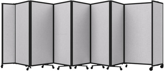 Versare Room Divider 360 Portable Wall Partition | Folding Panels | Large Freestanding Divider | Locking Wheels | Temporary Room Separator