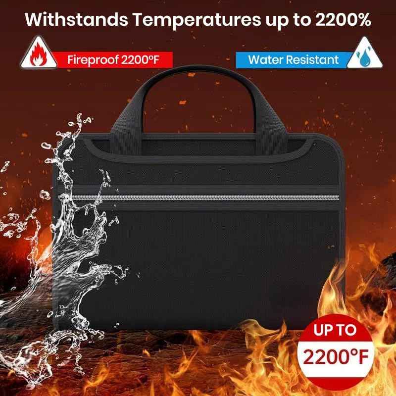 2025 Upgraded Large Capacity A4 Fireproof File Folder with Handle｜Portable Document Organizer for Home, Office, Travel & Emergency Documents (1)