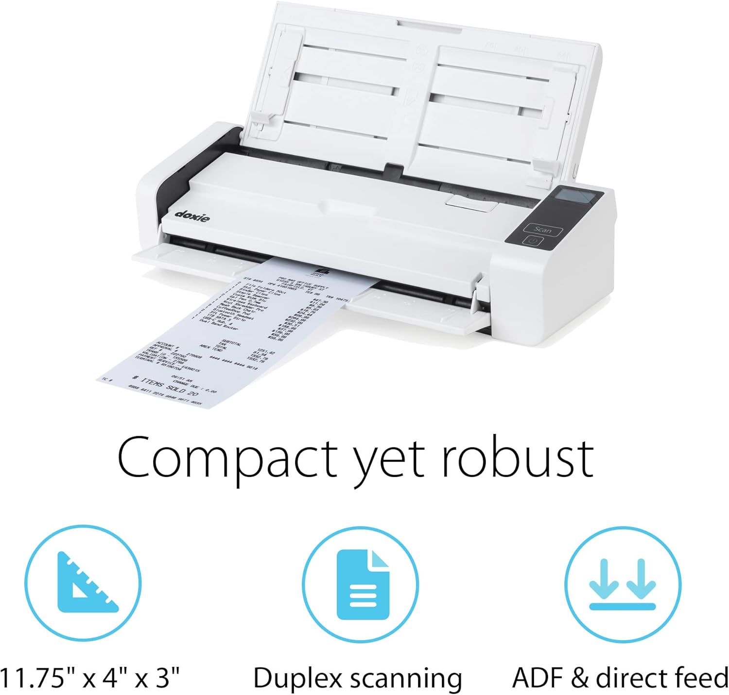 Doxie Pro DX400 - Duplex Document Scanner and Receipt Scanner for Home and Office with Amazing Software for Mac and PC - Lumora Desk