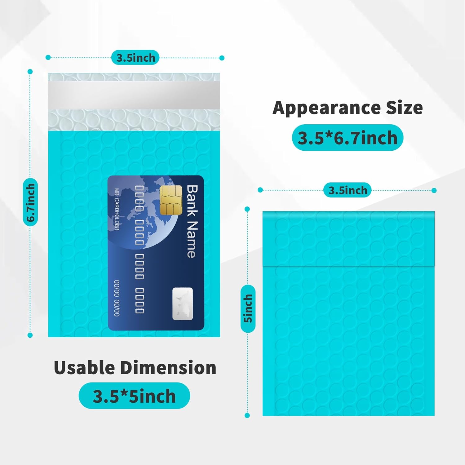 Bubble Mailers 3.5x5 inch 40Pack Teal Bubble Mailers Self-Seal Padded Mailing Envelopes Bubble Opaque Padded Mailer for Small Businesses to Package and Mail Jewelry Cosmetics#0000 - Lumora Desk
