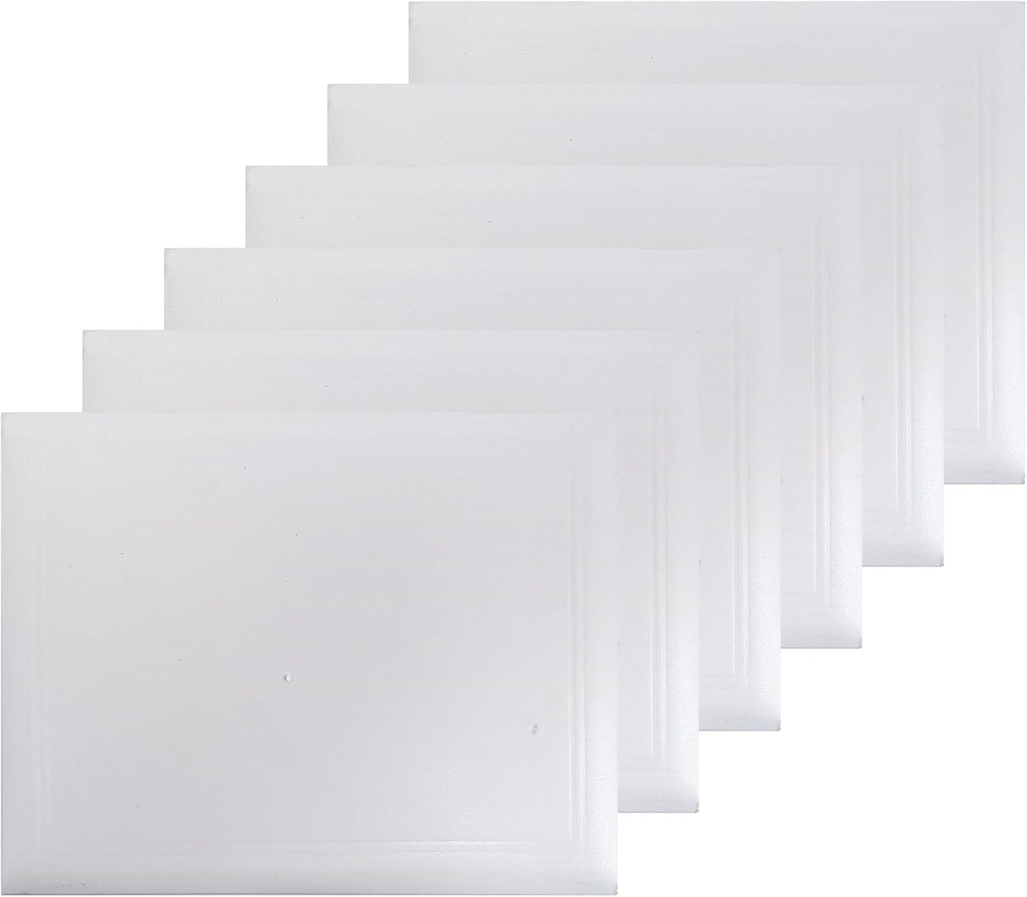 GraduationMall 8.5"x11" Smooth Padded Diploma Cover Certificate Holder White,6-Packs