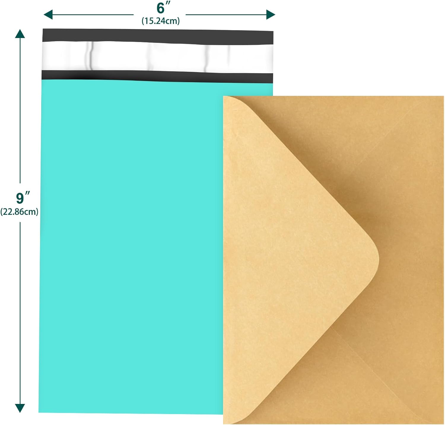 120PC Poly Mailers 6x9 Inch Teal Mailing Envelopes Bags Shipping Bags with Self Adhesive Waterproof and Tear-Proof Postal Bags - Lumora Desk