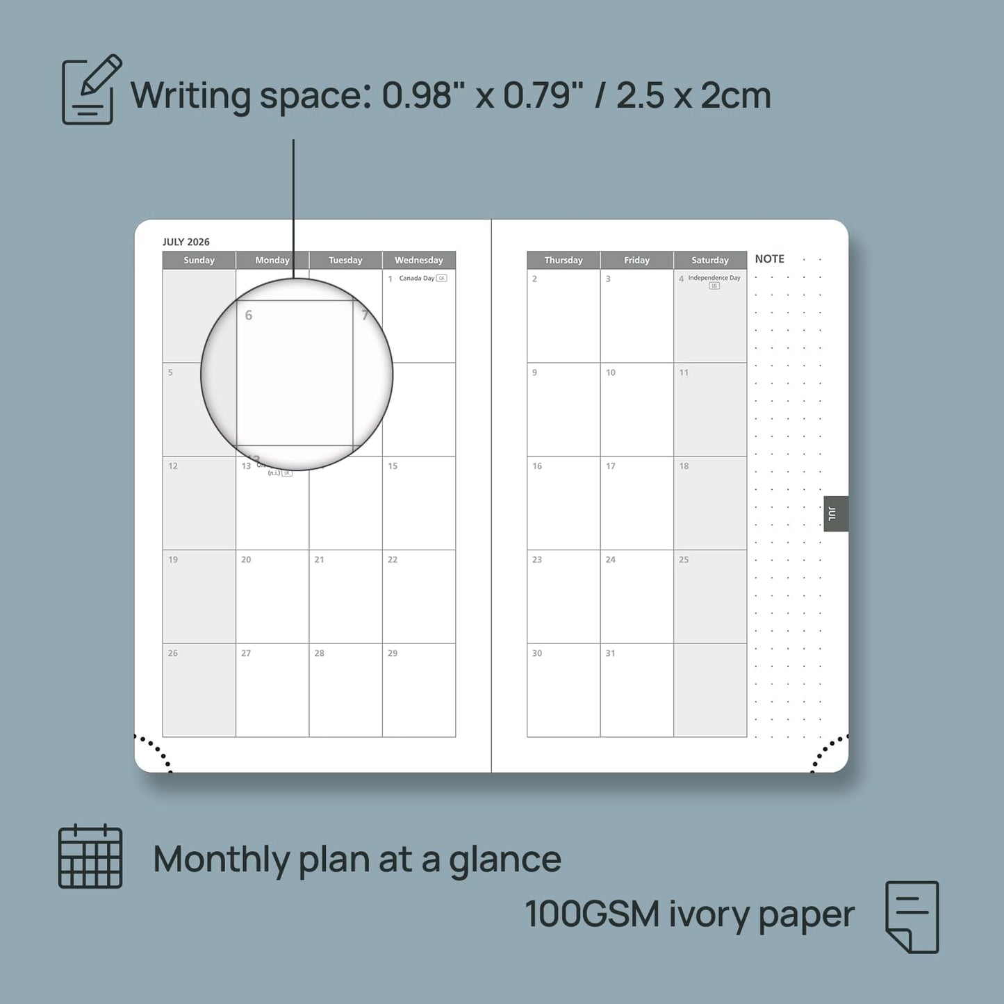 POPRUN 2026 Planner (Pocket Size 4''x 6.25'' Hardcover) - Small Calendar for Purse with Hourly Schedule & Vertical Weekly Layout, Monthly Calendars, 100 GSM - Burgundy