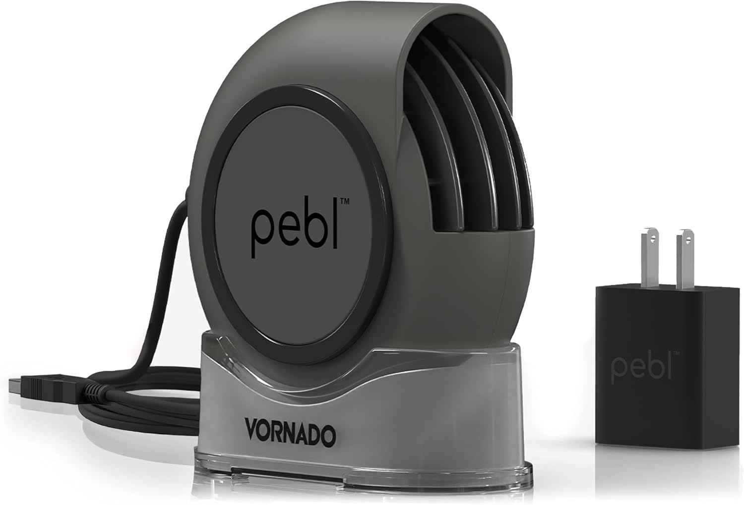 Vornado PEBL Portable USB Desk Fan with Magnetic Base, 2 Speed Settings, Adjustable Airflow, Personal Cooling Device, Mini Travel Fan for Home, Office and Travel