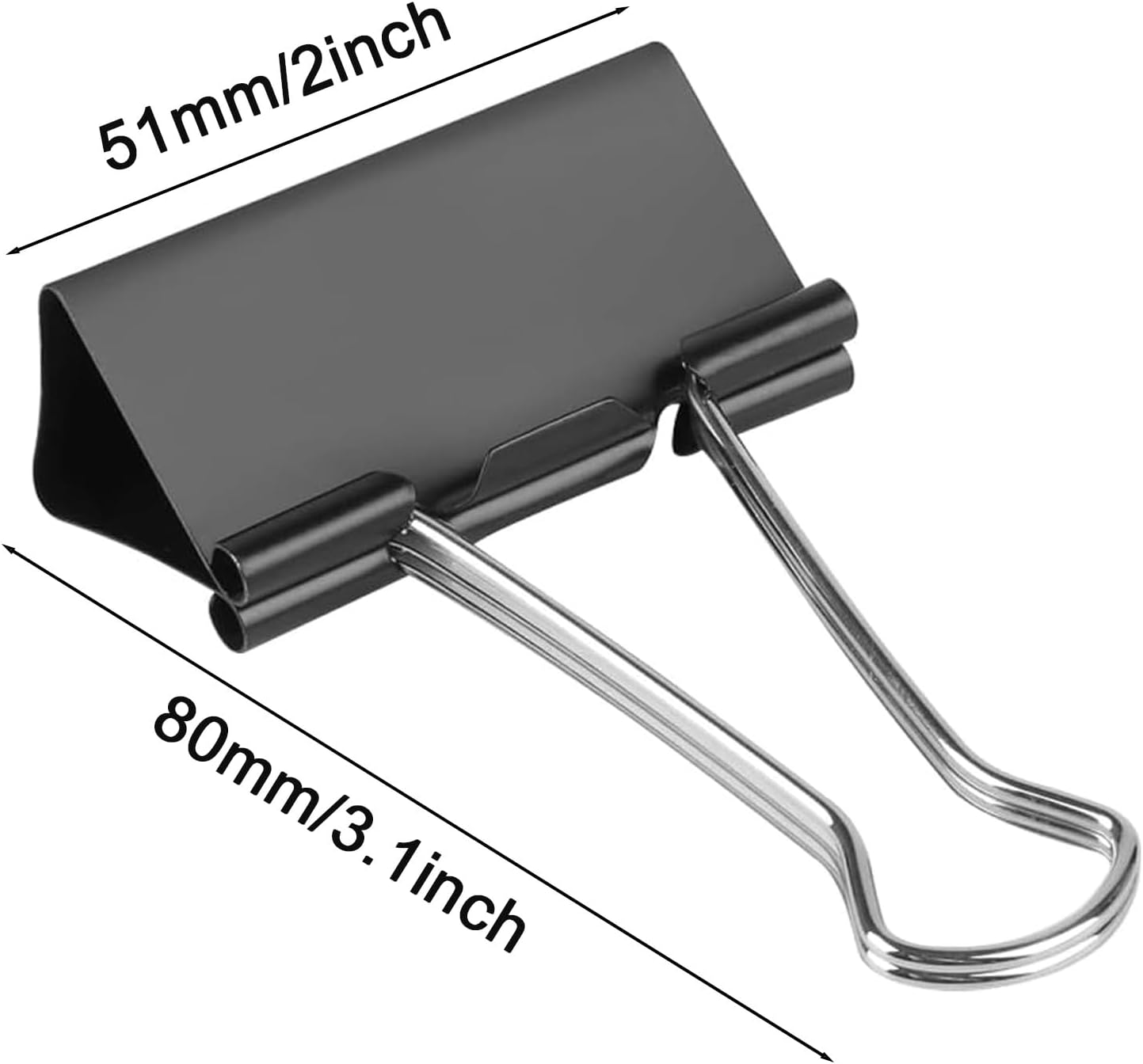 12 Pack Extra Large Binder Clips 2 inch Big Paper Clips for Office Home School