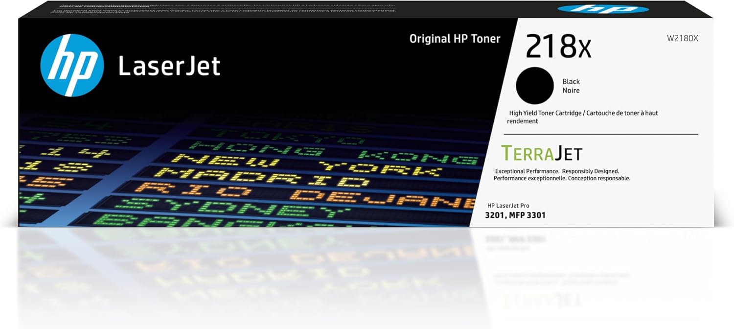 HP 218X Black High-Yield Toner Cartridge | Works with Color Laserjet Pro 3201, MFP 3301 Series | W2180X - Lumora Desk