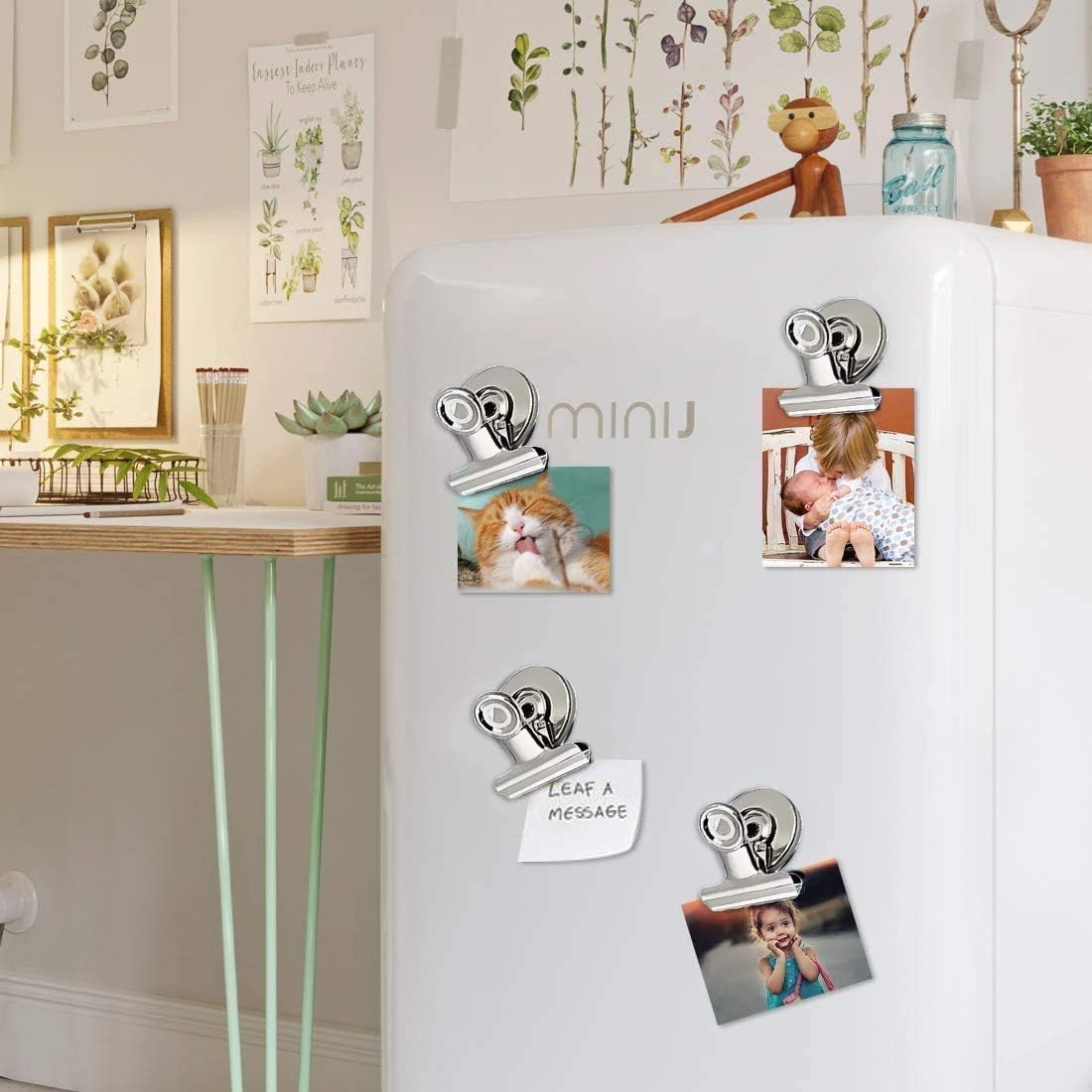 VNDUEEY 50Pack Fridge Magnets Refrigerator Magnets, Magnetic Clips Whiteborad Magnets Strong Magnet Clips - Perfect Office Magnet