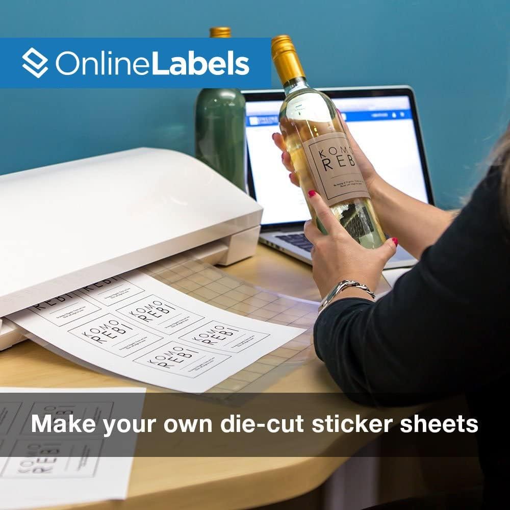 8.5 x 11 Clear Frosted Matte Sticker Paper (Inkjet Printers Only) - 10 Sheets - Full Sheet Labels - OnlineLabels