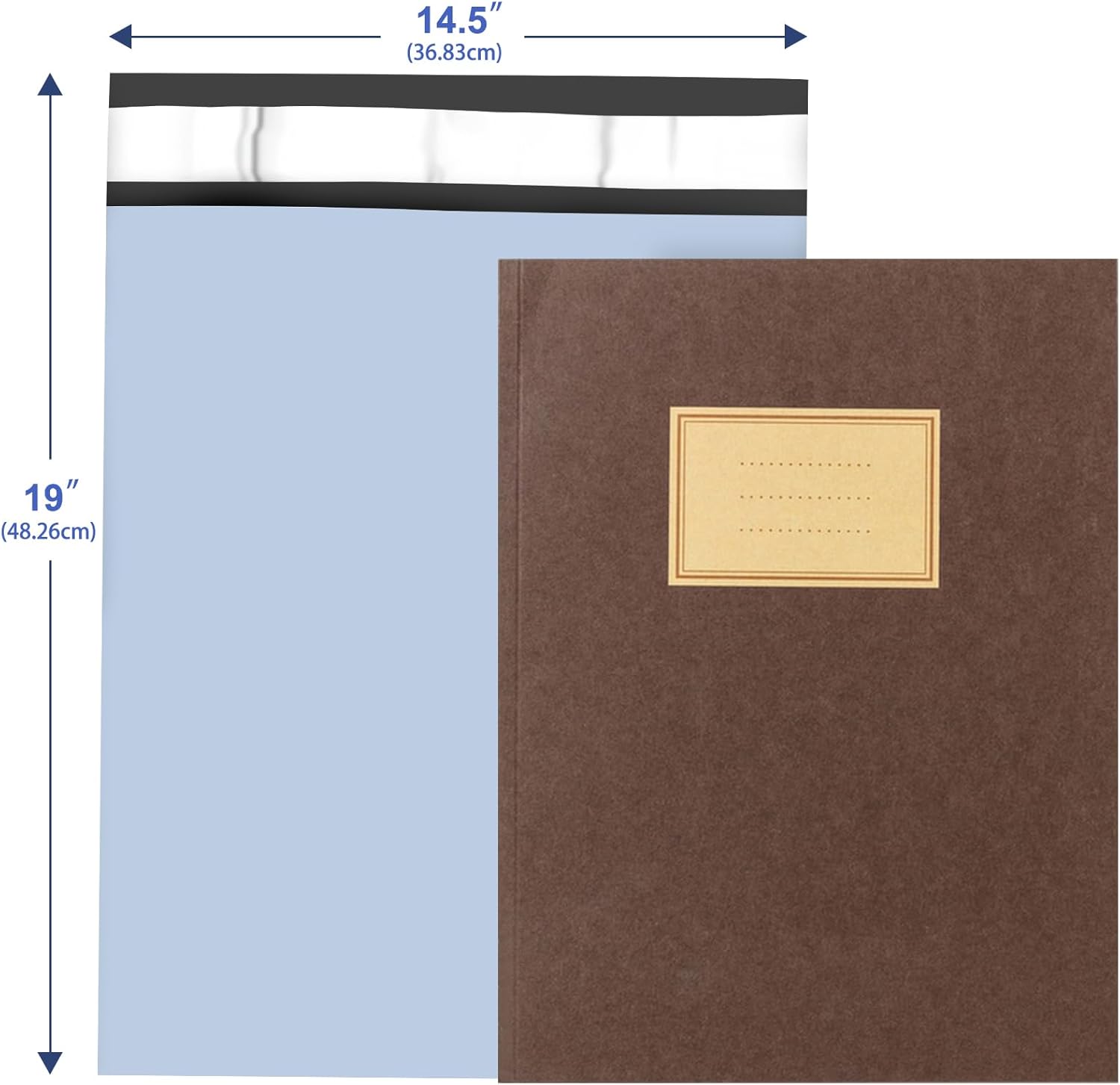 Poly Mailers 14.5x19, Large Poly Mailers 100 Pack, Shipping Mailers with Self Seal Adhesive, Waterproof and Tear-Proof Mailers Poly Bags for Small Business (Light Blue） - Lumora Desk
