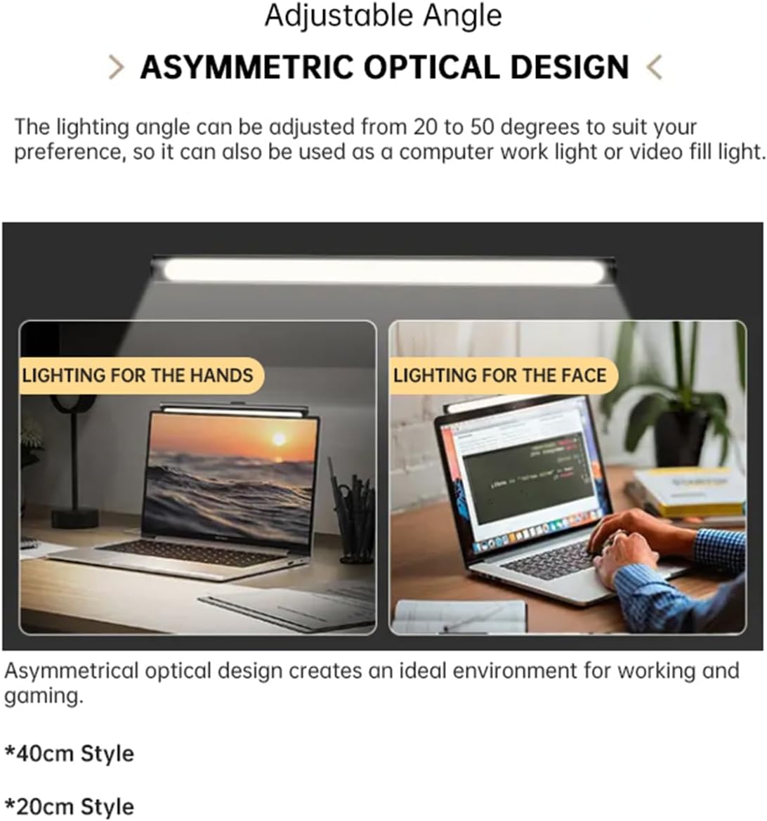 Computer Light with Clamp, Desk Lamp, Lamps for Office, 5500K Ultra Bright Adjustable Dimming, Desk Lights for Computer, Outdoor use. - Lumora Desk
