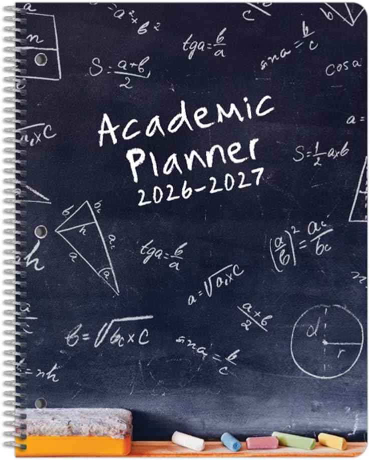 Dated Middle High School Student Planner 2026-2027 Academic School Year, Large (8.5" by 11") Matrix Style Datebook with Classic Middle/High Matrix Cover