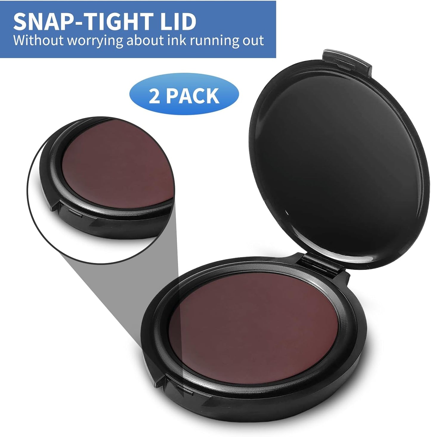 SAYEEC Fingerprint Ink Pad Thumbprint Ink Pad for Office Notary Supplies Identification Security ID Fingerprint Cards Law Enforcement Fingerprint Kit Thumb Print Ink Pad Stamp Pad (Red-2 Pack)