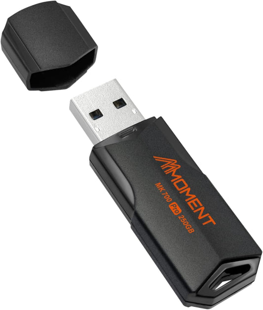 MMOMENT MK700 250GB USB 3.2 Gen2x1 Flash Drive, Read Speed up to 600MB/s, Write Speed up to 500MB/s, Thumb Drive
