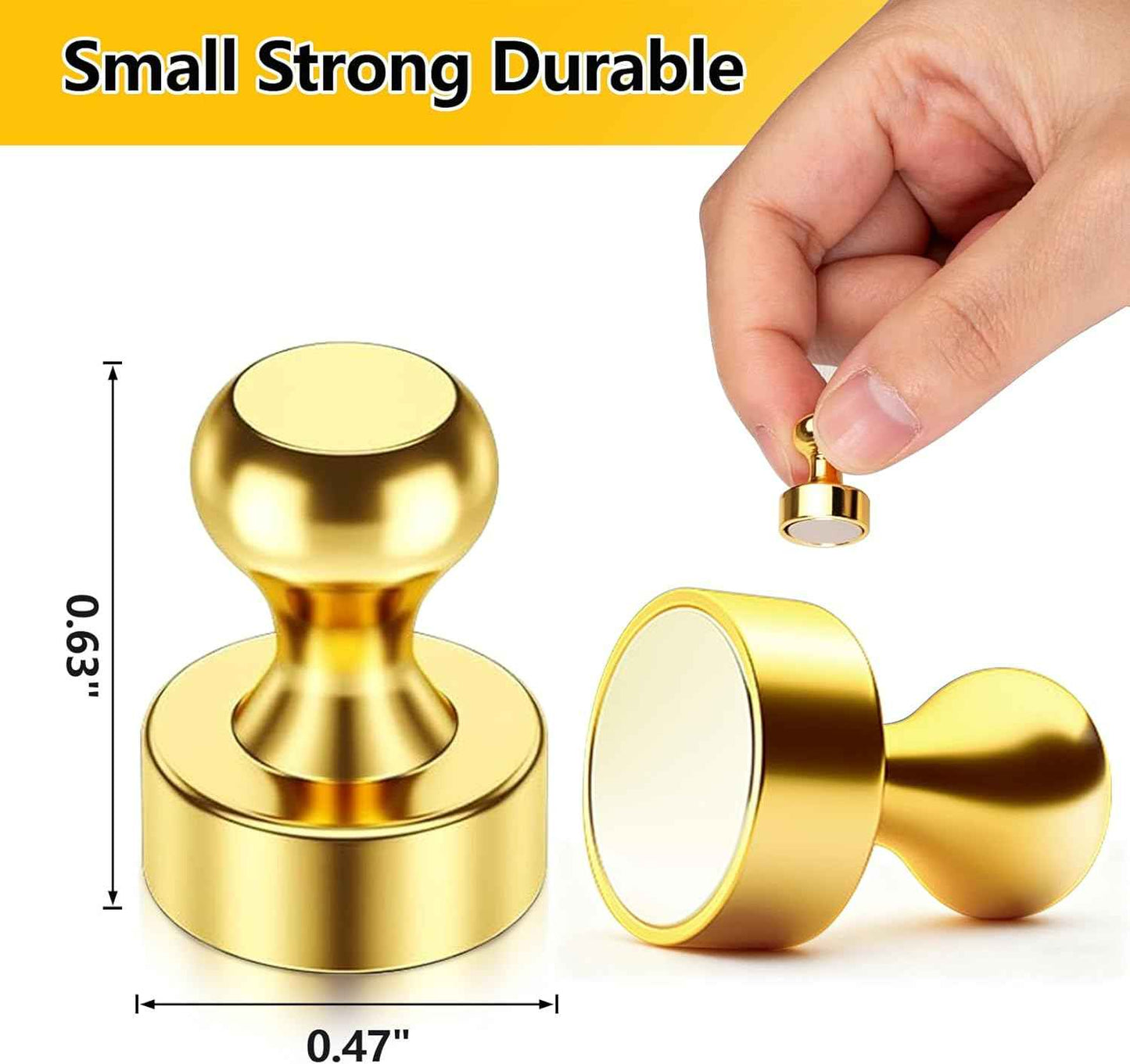 16 Pcs Fridge Magnets, Refrigerator Magnets, Small Strong Magnets, Whiteboard Magnets for Fridge, Magnetic Push Pins for Locker, Kitchen Decor and Accessories, Office, Classroom Organization