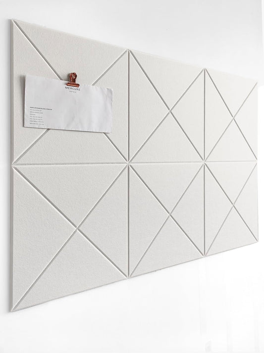 Cork Board 24 x36 Alternative - 6 Pack Felt Wall Tiles with Safe Removable Adhesive Tabs, Cork Boards for Walls for Home Office Pin Board Tack Board Bulletin Board - Warm White