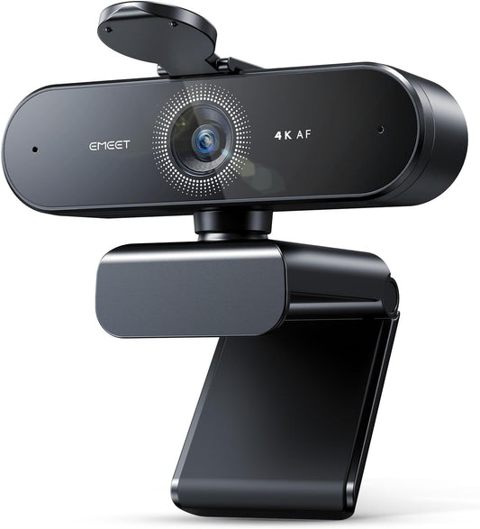 EMEET NOVA 4K Webcam for PC - Ultra 4K HD, PDAF Autofocus, Dual Noise-Cancelling Mics, 73° FOV, Auto Light Correction, USB-A, Privacy Cover, Ideal for High-End Business Meetings&Live Streaming