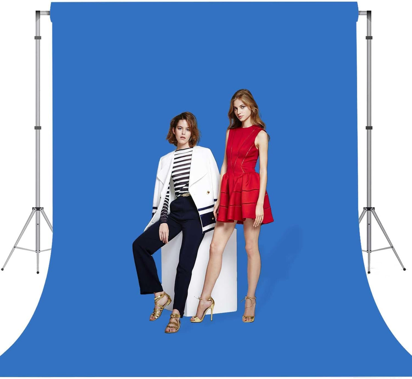 Blue Photo Backdrop for Photoshoot Blue Background for Photography Photo Backdrop Curtain for Party 5 x 7 FT