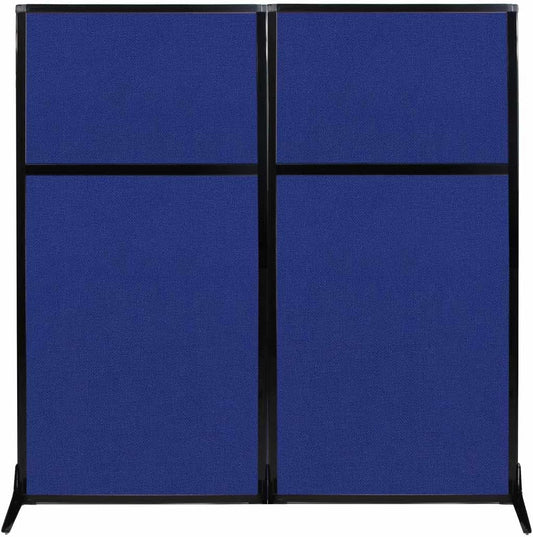 Versare Workstation Partition | Portable Wall Divider | Modern Office Cubicle | Free Standing Privacy Screen | Flexible Work Space | 66" x 70" Royal Blue Fabric Panels