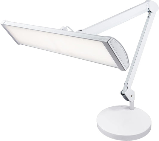 Neatfi 3,500 Lumens Ultra Task Lamp, 26 Inches Metal Lamp, Dimmable, 45W, 270 Pcs SMD LEDs, Desk Light for Home, Office (Non-CCT with Base, White)