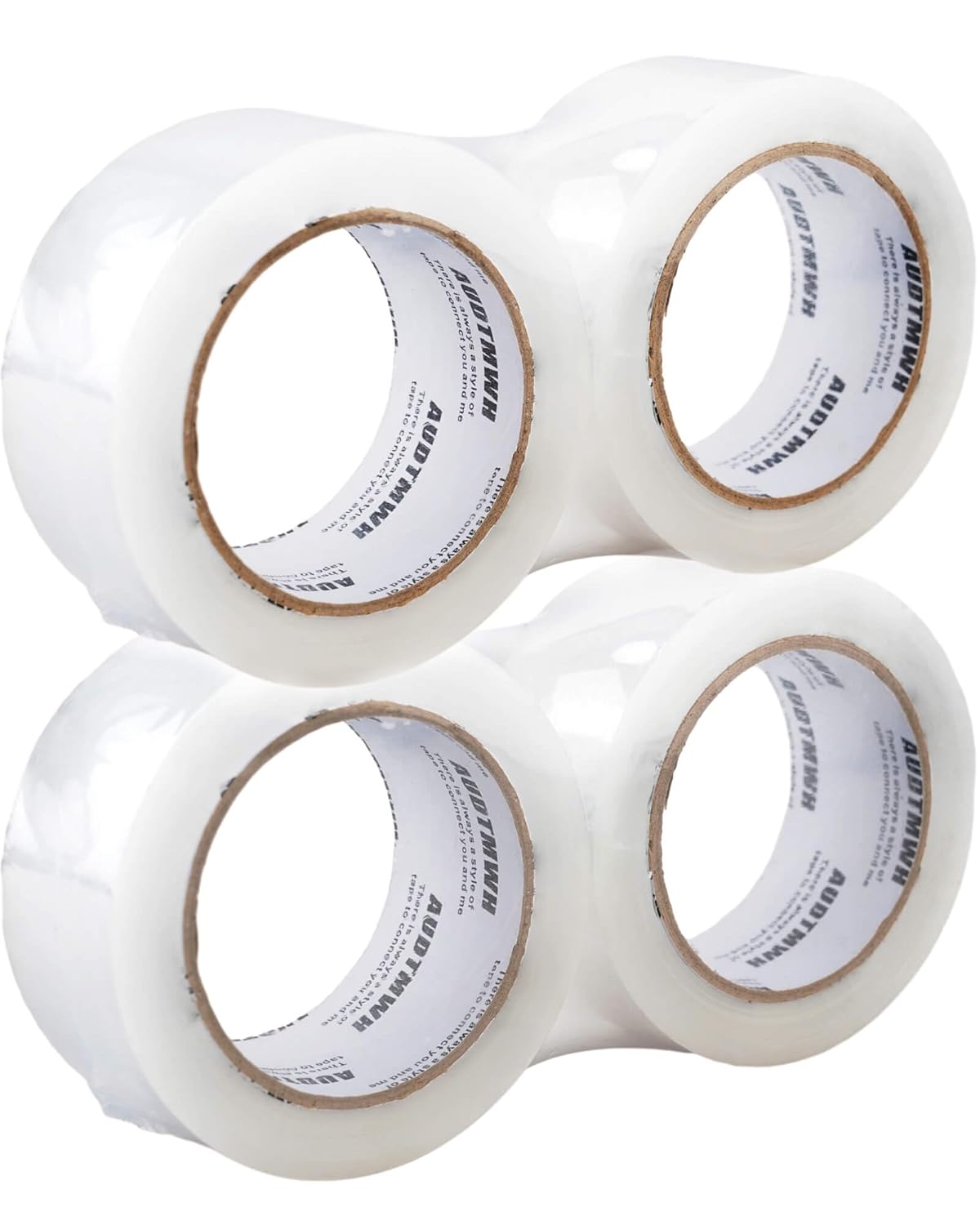 Packing Tape Refills, Clear Packaging Tape Heavy Duty Designed for Moving, Shipping and Packing, Mailing,1.88" x 60 yds, 4 Rolls
