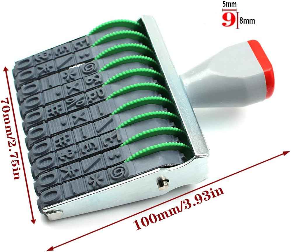 10 Digits Number Stamps Business Stamps Office Stamps Personalized Date Stamp Rubber Stamp Number Rubber Stamp Multi- Functional Creative Rolling Wheel Stamp Symbol Custom