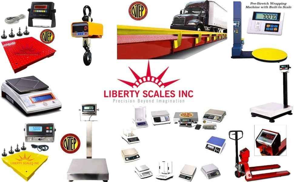 Liberty LS-800-4X5 NTEP Certified (Legal for Trade) Industrial Floor Scale | 48" x 60" | Capacity of 1,000 lbs x 0.2 lb+ Yellow
