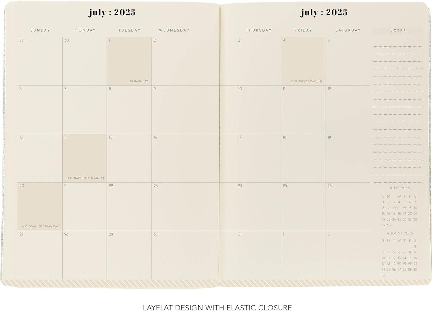 18 Month Planner/Calendar by Graphique, July 2025 – Dec. 2026 Green Floral Monthly Planner, Holidays, Notes Pages, 8” x 10”
