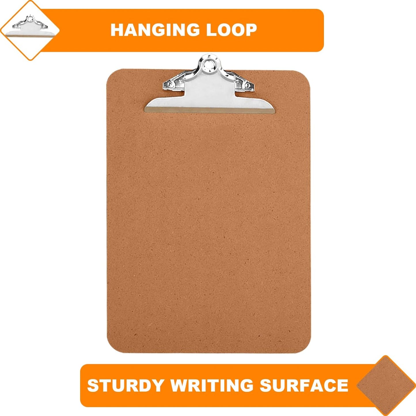 HERKKA 18 Pack Hardboard Office Clipboards - A4 Letter Size, ECO Friendly