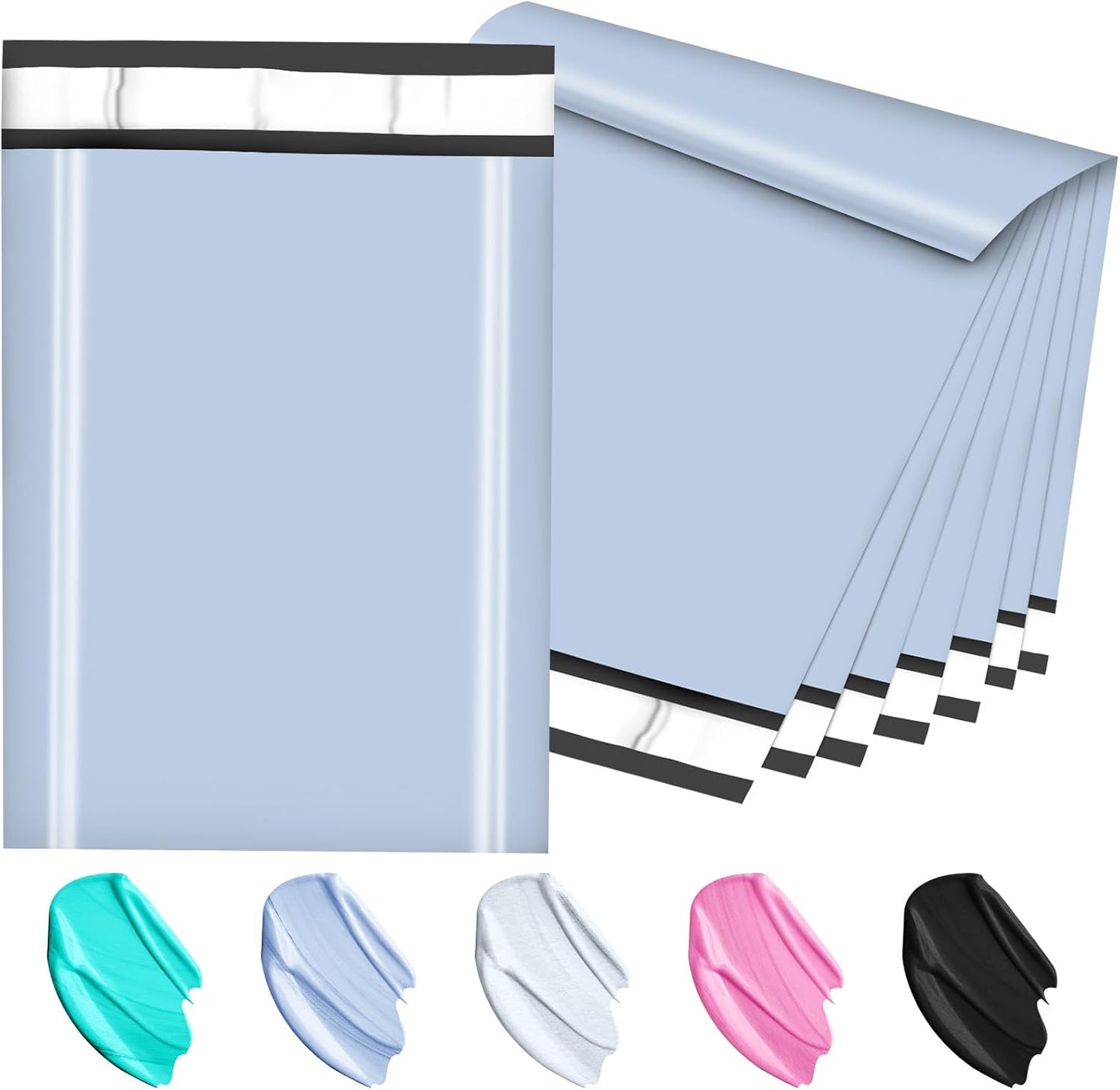 Poly Mailers 10x13 Inch 200 Pcs, Light Blue Shipping Bags, Mailing Envelopes with Self Seal Adhesive Strip, Waterproof and Tear-Proof Poly Bags for Non-Fragile Items - Lumora Desk