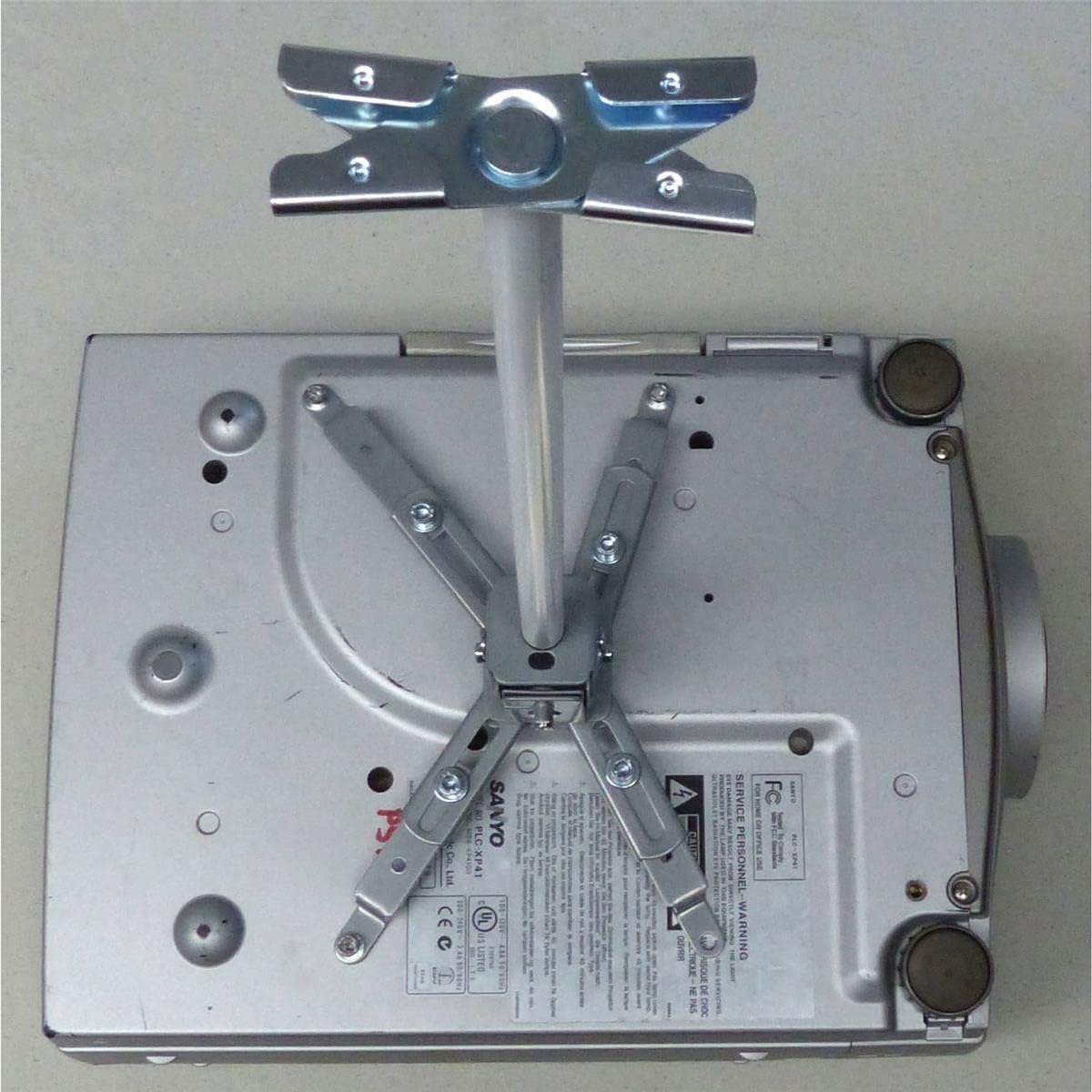 ALZO Suspended Drop Ceiling Video Projector Mount with Scissor Clamp for T-Bar Attachment
