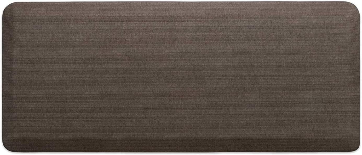 GelPro Anti-Fatigue Designer Comfort Kitchen Floor Mat, 20" x48”, Grasscloth Pecan Stain Resistant Surface with 3/4” Thick Ergo-Foam Core for Health and Wellness