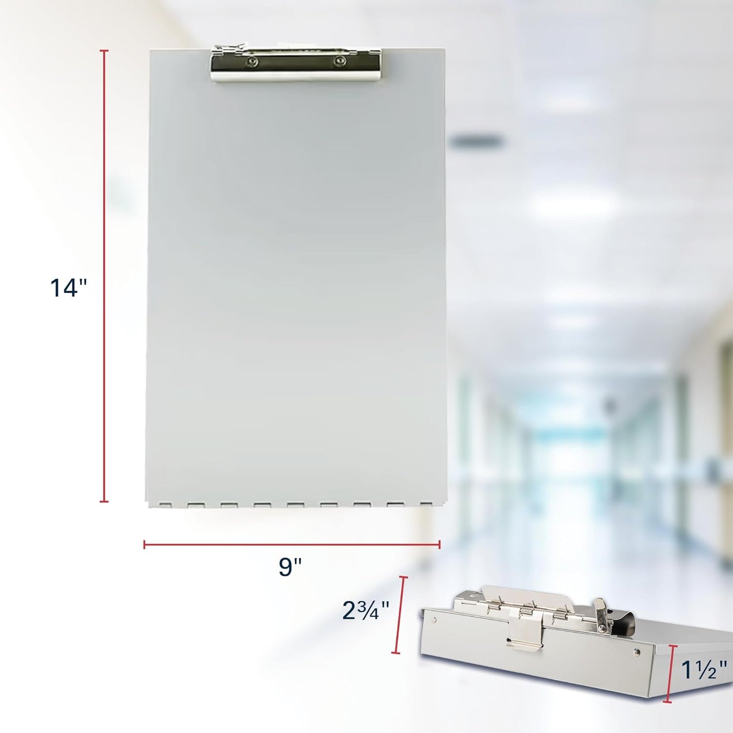 Saunders Metal Clipboard with Storage, Letter Size Heavy Duty Contractor Grade Clipboard, Dual Storage Form Holder with High Capacity Clip Made in USA