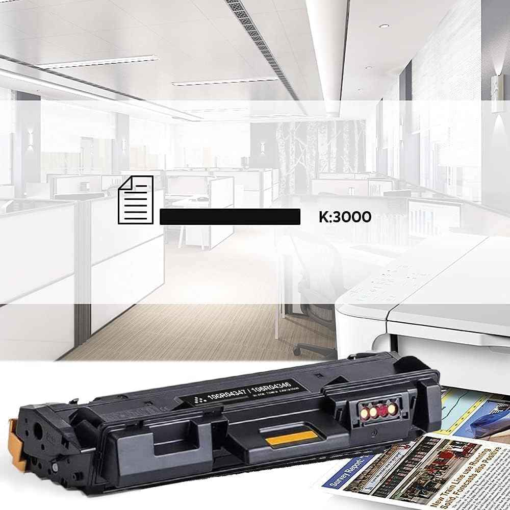 B205 B210 B215 Black Toner Cartridge Remanufactured Replacement for 106R04347 106R04346 for B205 MFP B205NI B210 B210DNI B215 MFP B215DNI Printers 3,000 Pages(2-Pack)