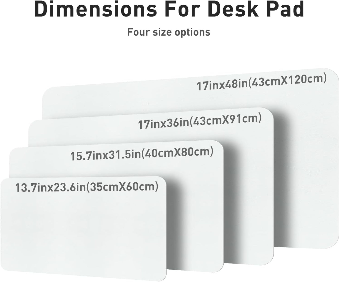 Aothia Leather Desk Pad Protector, Large Mouse Pad, Office Mat, Non-Slip PU Leather Blotter, Laptop Desk Pad, Waterproof Writing Pad for Office and Home (Barely Grey, 23.6" x 13.7")