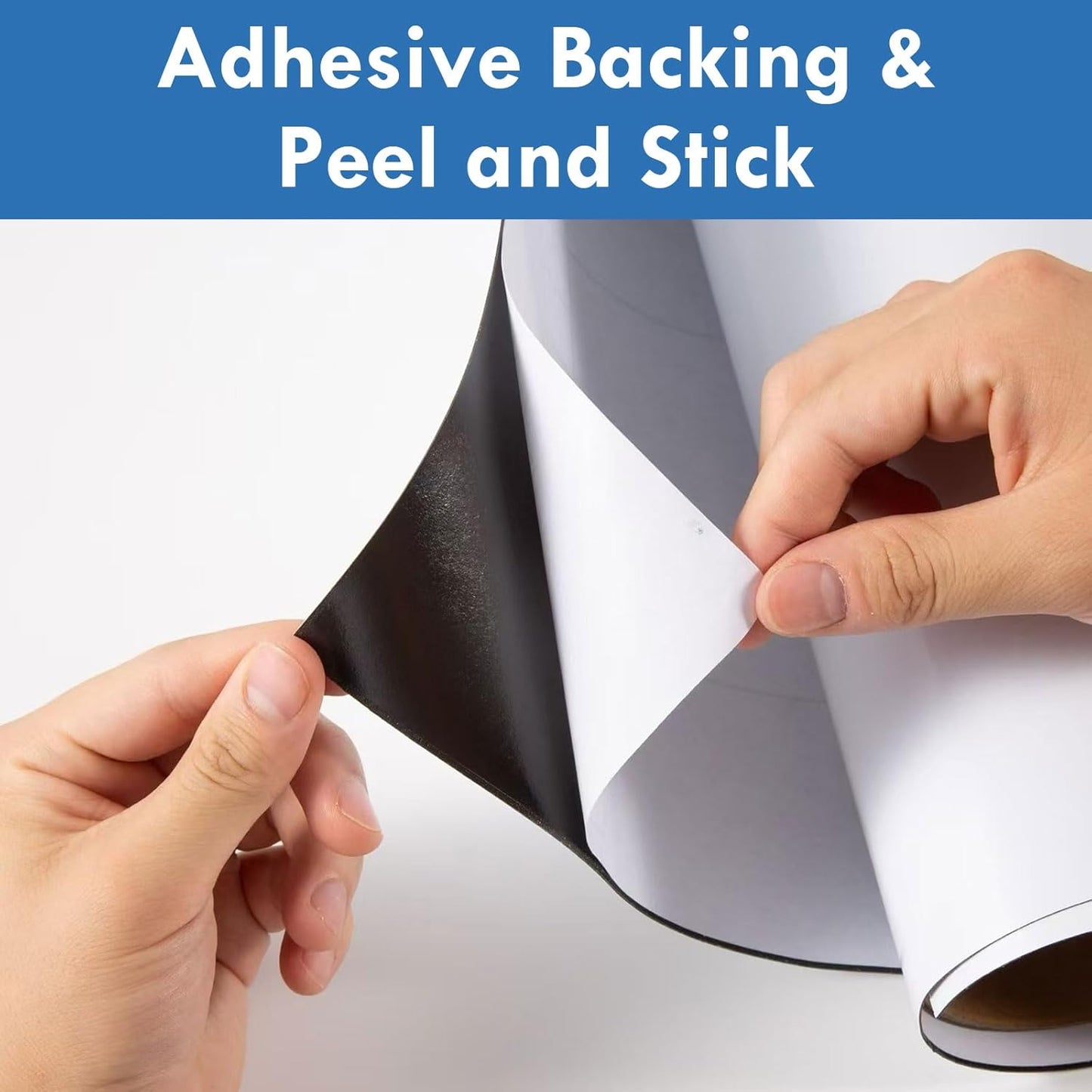 Large Magnetic Dry Erase Board Sheet 60" x 40" Adhesive Backing White Board Sticker for Wall Peel and Stick Whiteboard Contact Paper for Conference Room Office Home