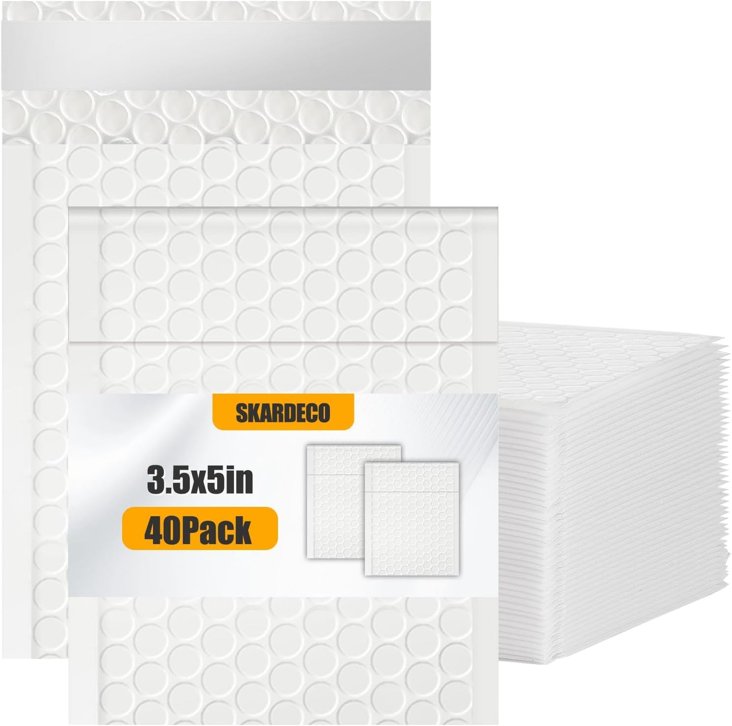 Bubble Mailers 3.5x5 inch 40Pack White Bubble Mailers Self-Seal Padded Mailing Envelopes Bubble Opaque Padded Mailer for Small Businesses to Package and Mail Jewelry Cosmetics#0000 - Lumora Desk