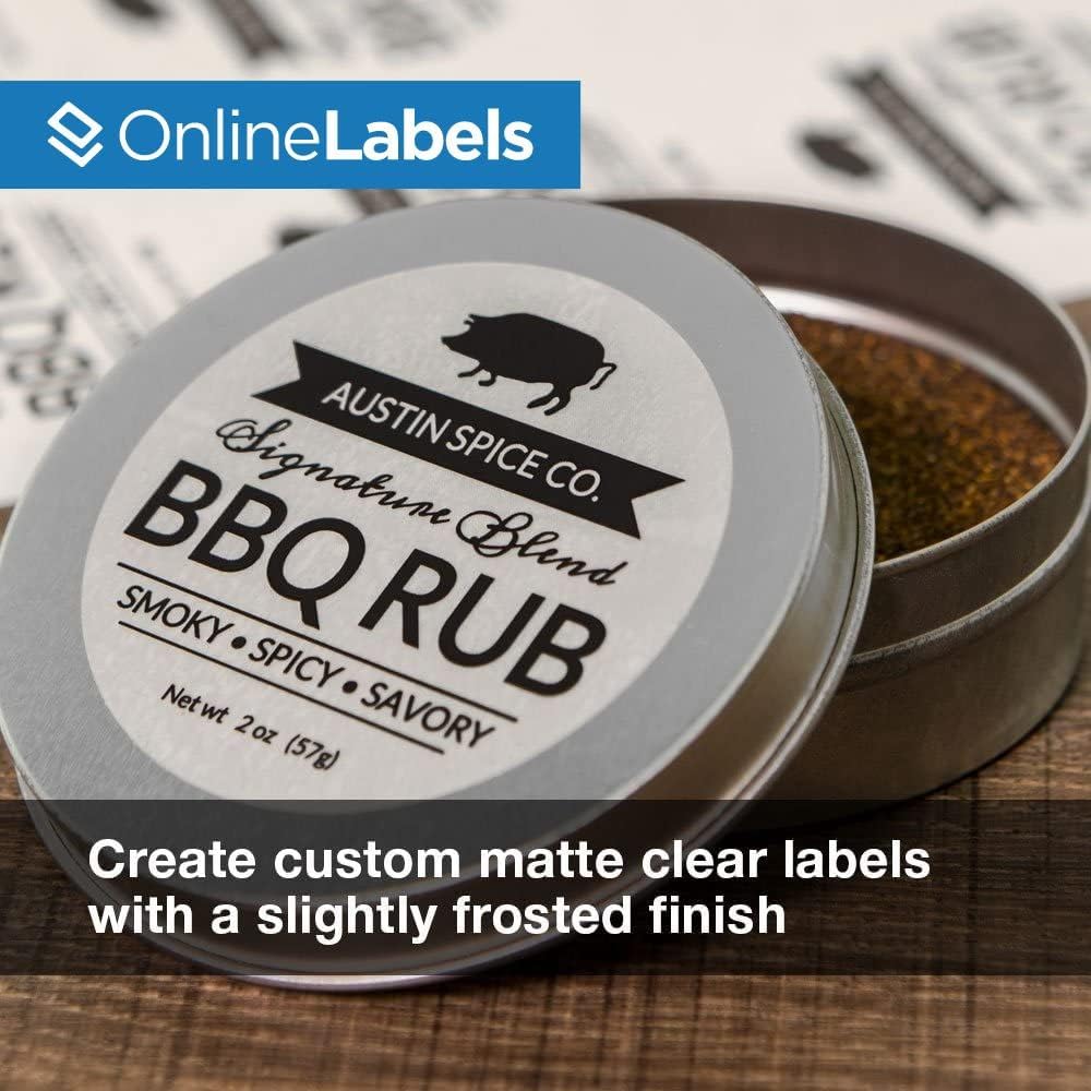 8.5 x 11 Clear Frosted Matte Sticker Paper (Inkjet Printers Only) - 500 Sheets - Full Sheet Labels - OnlineLabels