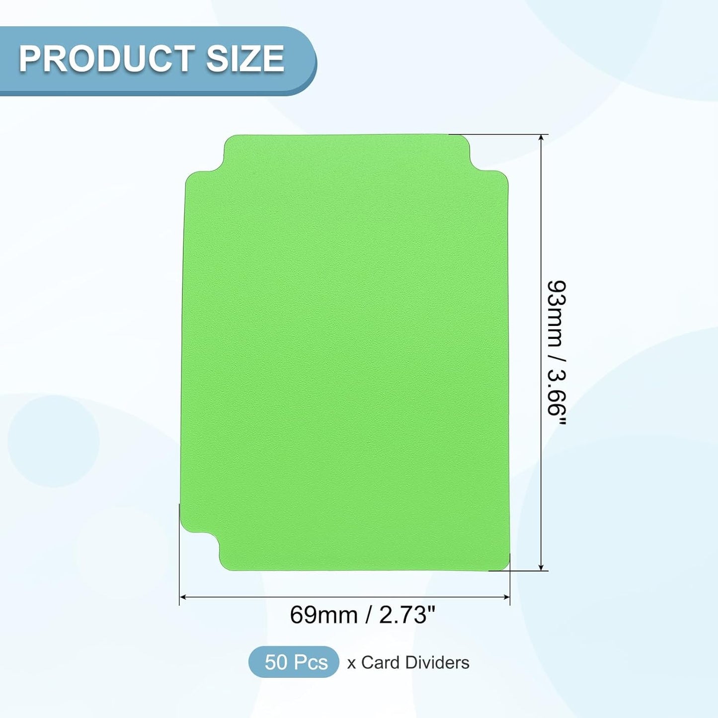 PATIKIL Trading Card Dividers, 50 Pcs Index Card Football Card Sorter Storage Boxes Organizer Tray Accessories for Sports Game Baseball Card, Grass Green