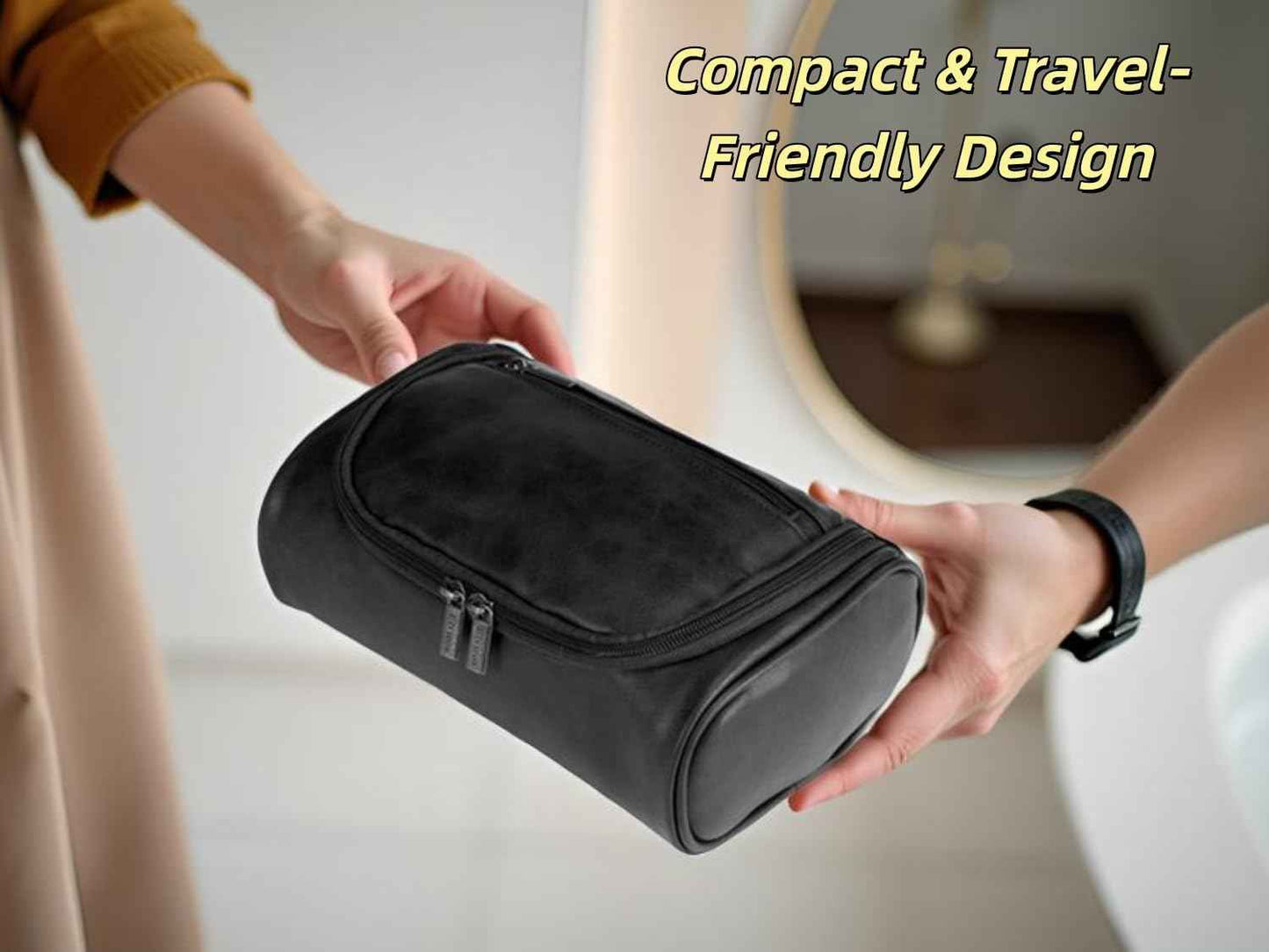 Personalized Small Toiletry Bag for Men,Minimalist Travel Toiletry Organizer Dopp Kit Water-resistant Makeup Bag for Travel Essentials,Travel Gifts For Men Unique