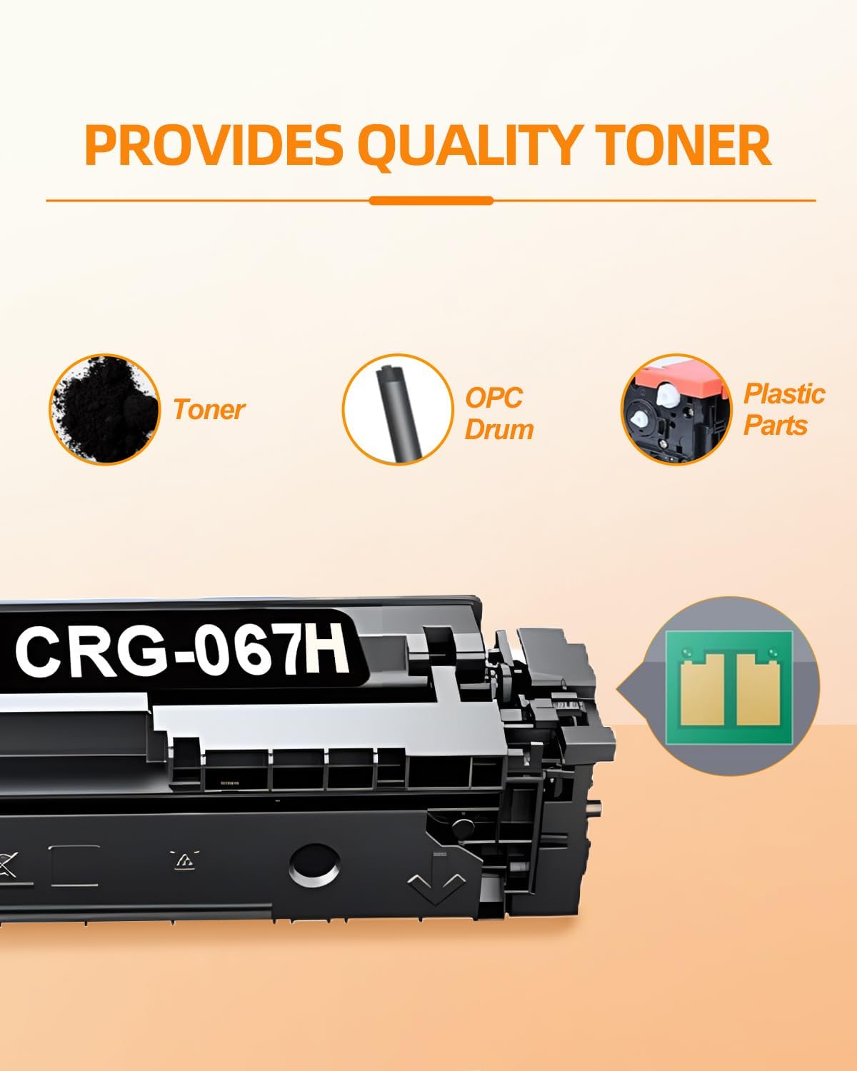 067H MF656Cdw Toner Cartridge Set Compatible for Canon 067H 067 Toner for Canon imageClass LBP633Cdw, LBP632Cdw, LBP631Cw, MF651Cw, MF653Cdw, MF654Cdw, MF655Cdw, MF656Cdw (067H, 4Pack)