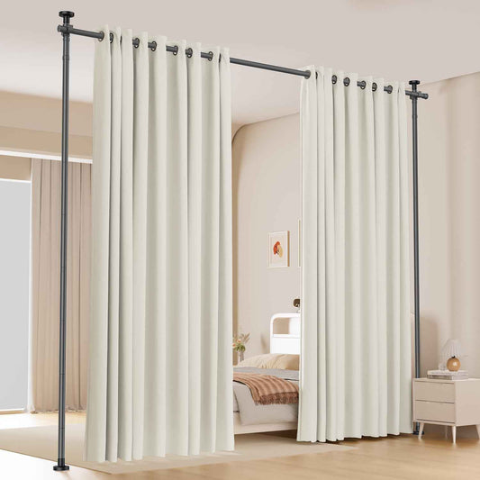 Room Divider Folding Privacy Screens with Wheels, 6FT Tall Divider for Room Separation, Movable Room Partitons and Dividers, Indoor Room Dividers Panel with Fabric (Grey, 1 Panel-78‘’)
